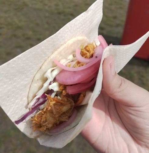 Image of wild pork taco from the Hokitika Bush Kitchen