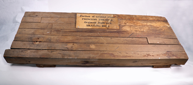 Section of floorboard from the skating rink at the Princess Theatre, Hokitika