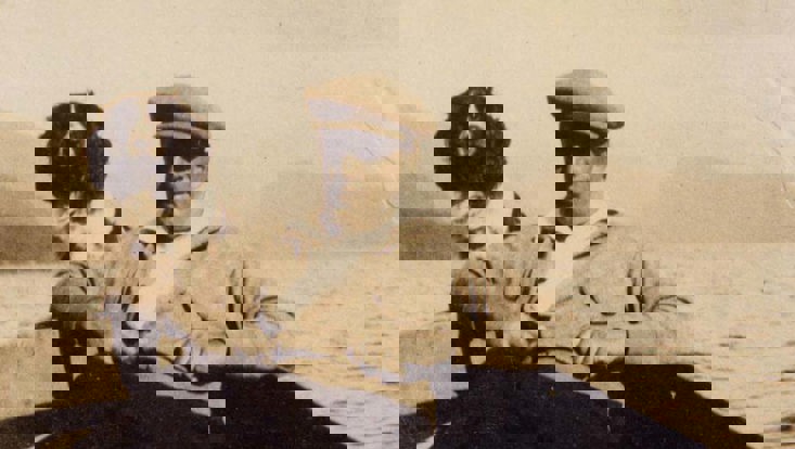 Fred Ross with his dog on the Countess